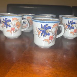 Set Of 8 Mugs Mikasa Cordon Bleu Mikado coffee CG504-mint Condition